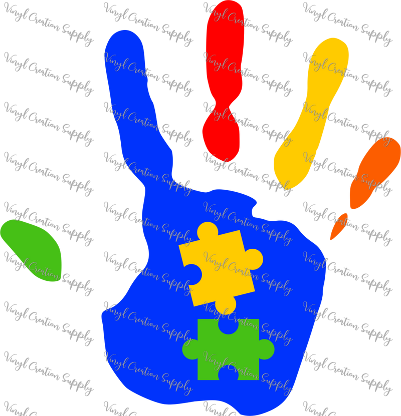 Autism hand â vinyl creation supply