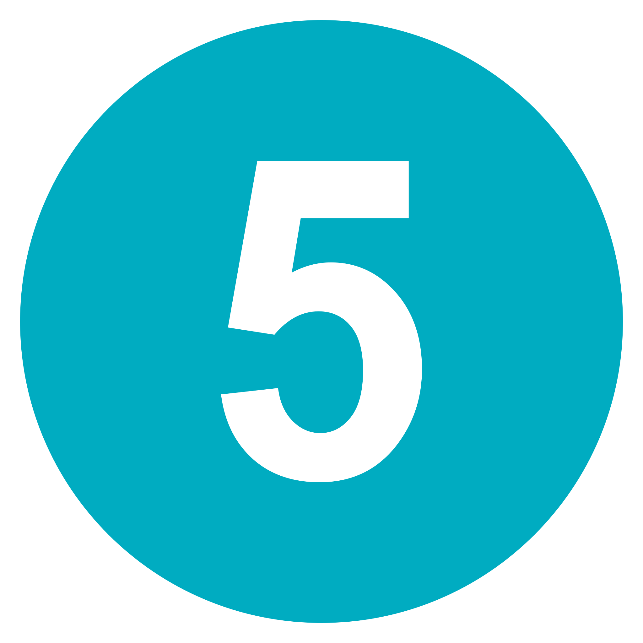 Fileeo circle cyan white number