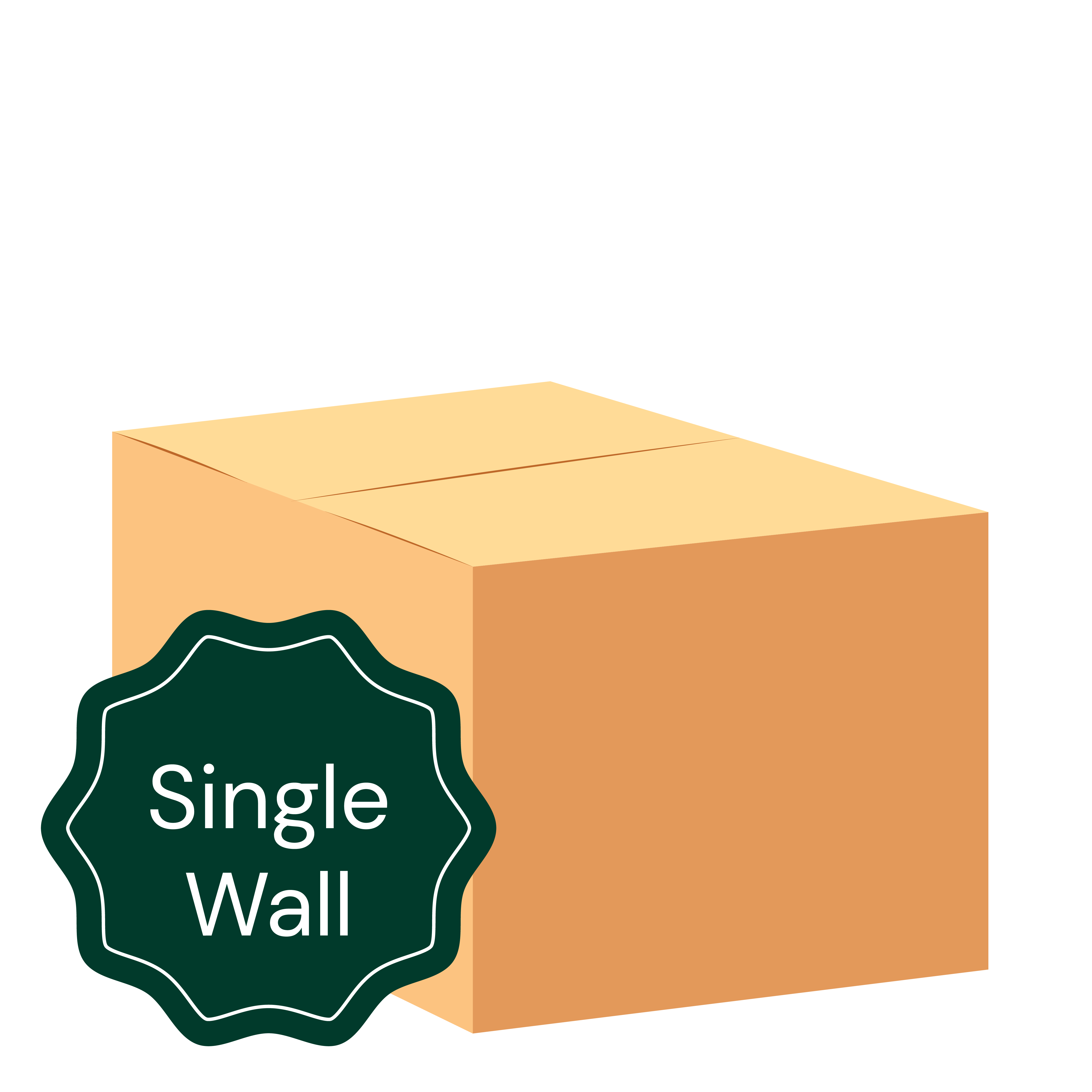 Stock single wall cardboard box xx