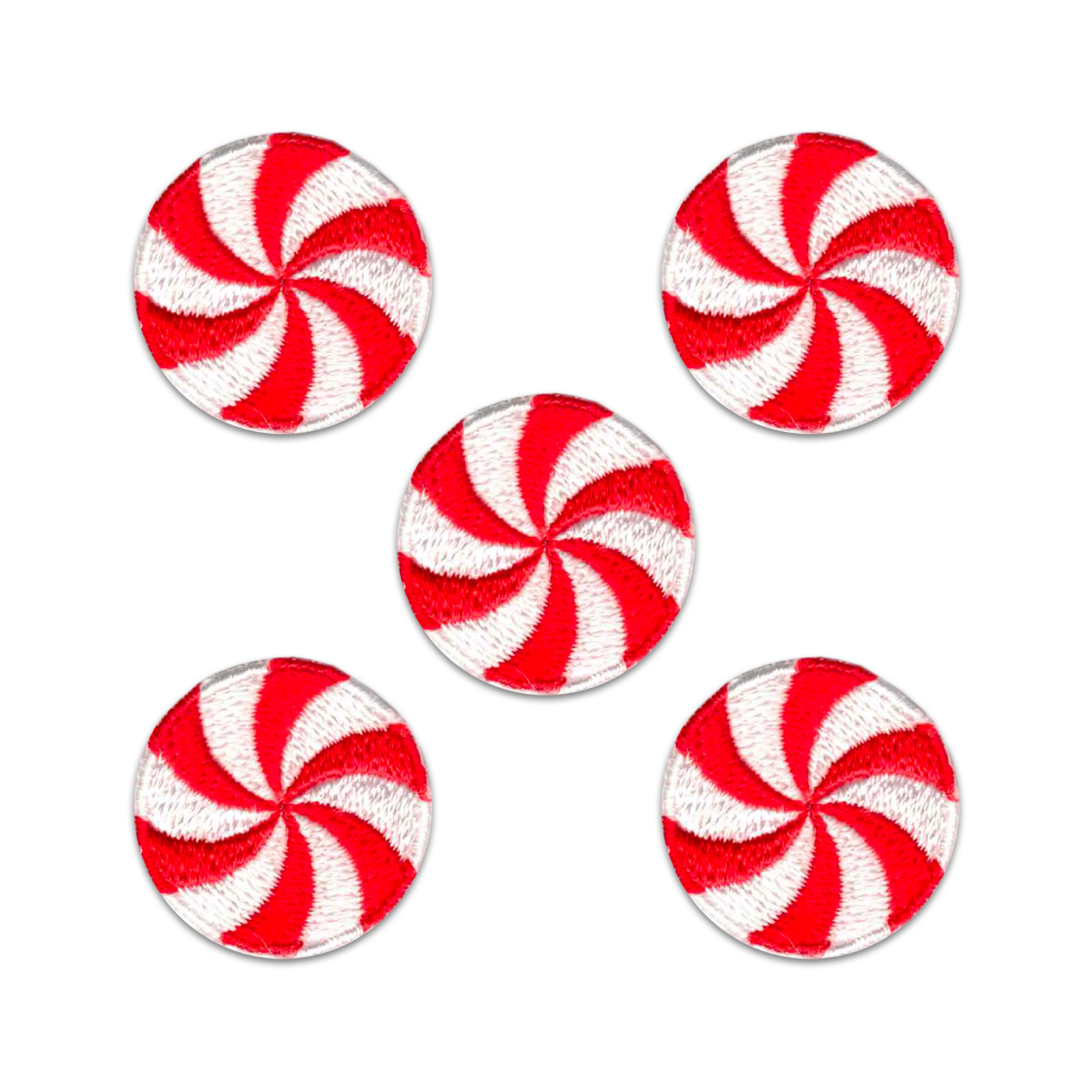 Peppermint swirl candy pack christmas embroidered iron on patch applique