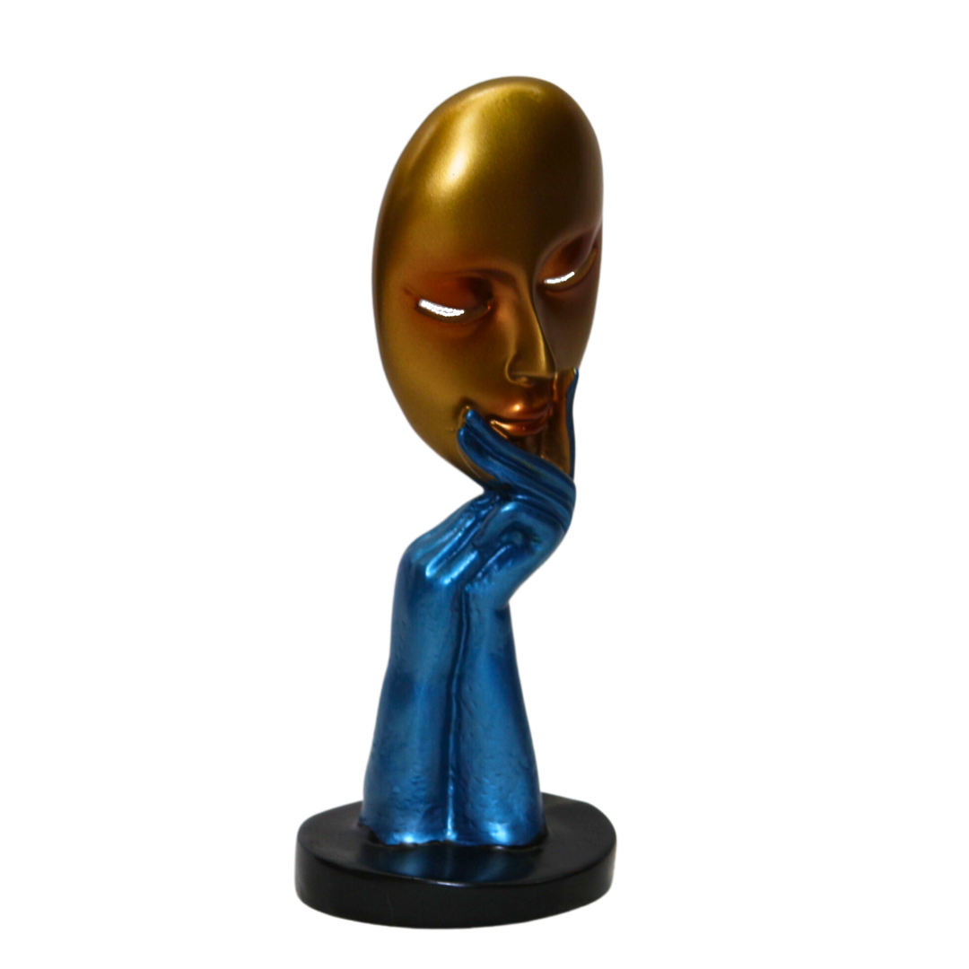 Resin lady face statue for hoe packaging type box