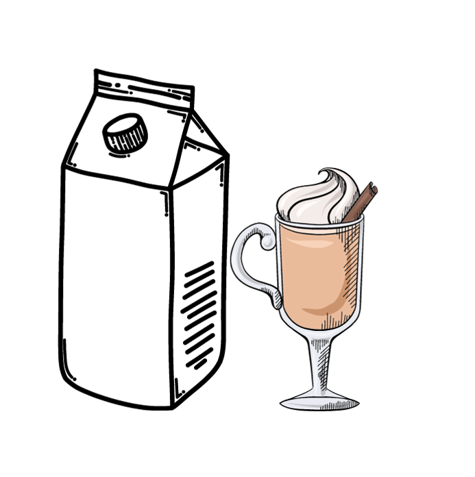 Frozen eggnog drink mixes winter rum cocktails