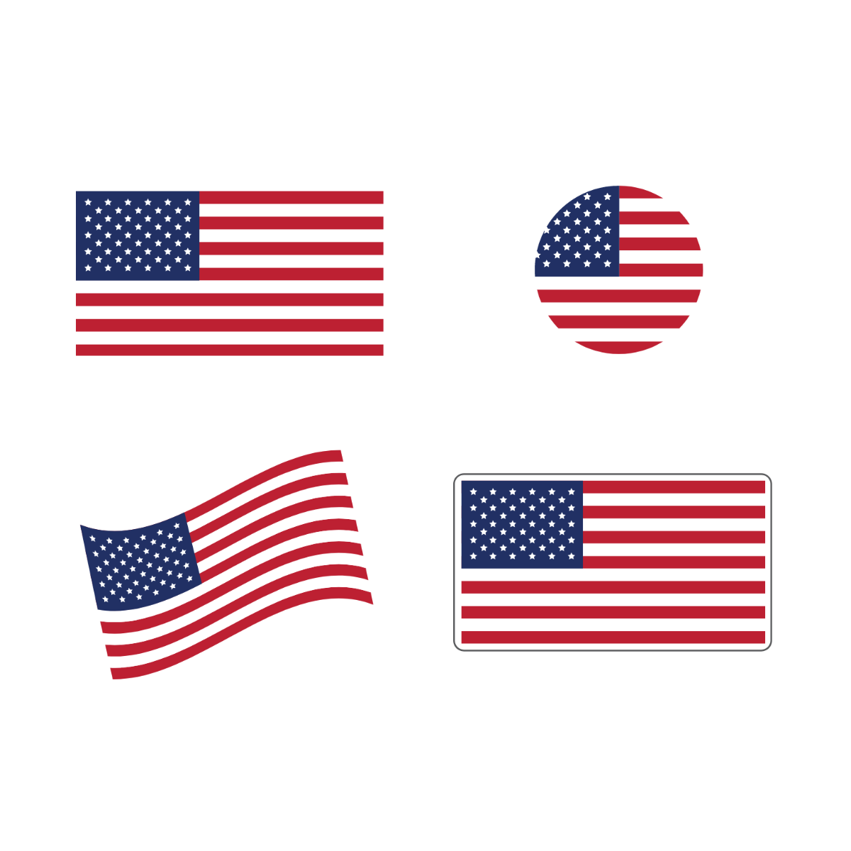 Free american flag vector