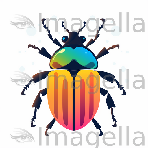 Beetle clipart minimalist art style k svg â
