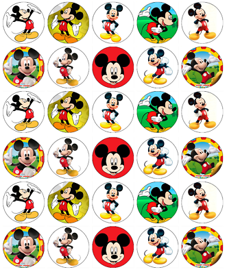 Mickey mouse x cupcake toppers edible wafer paper fairy cake toppers