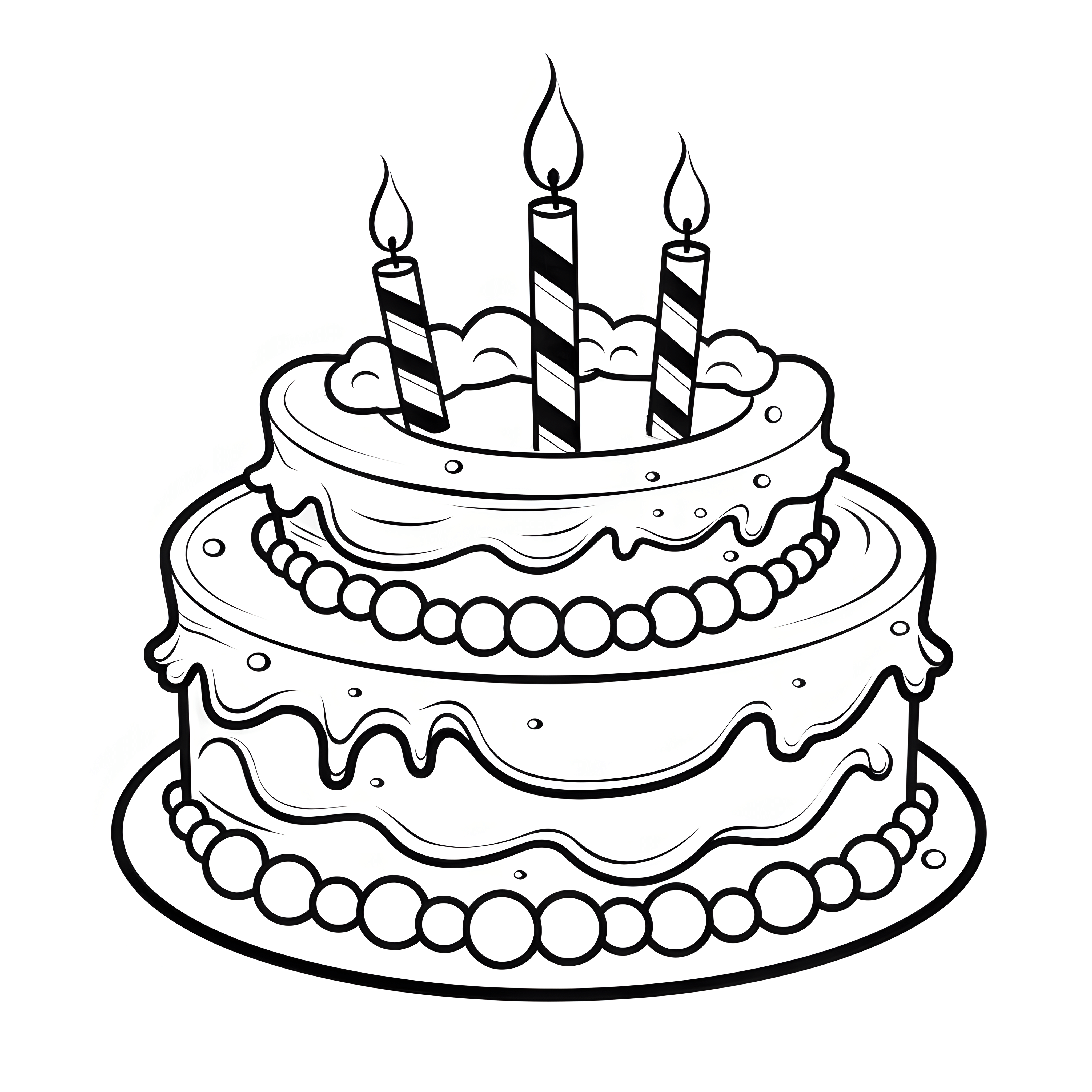 Cremige torte ausmalbild