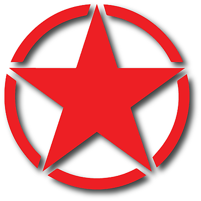 Pack military army star vinyl del sticker colors sizes