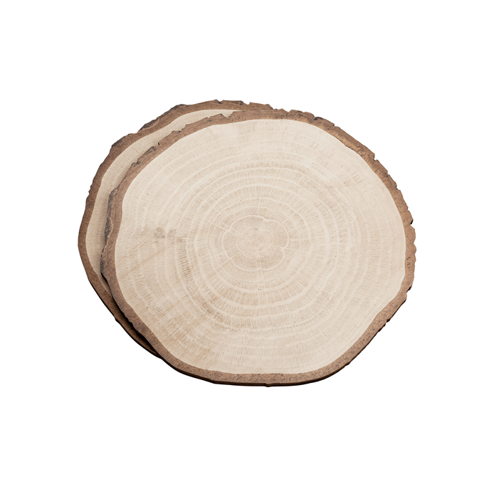 Deco wooden disc display printed cm ã set of