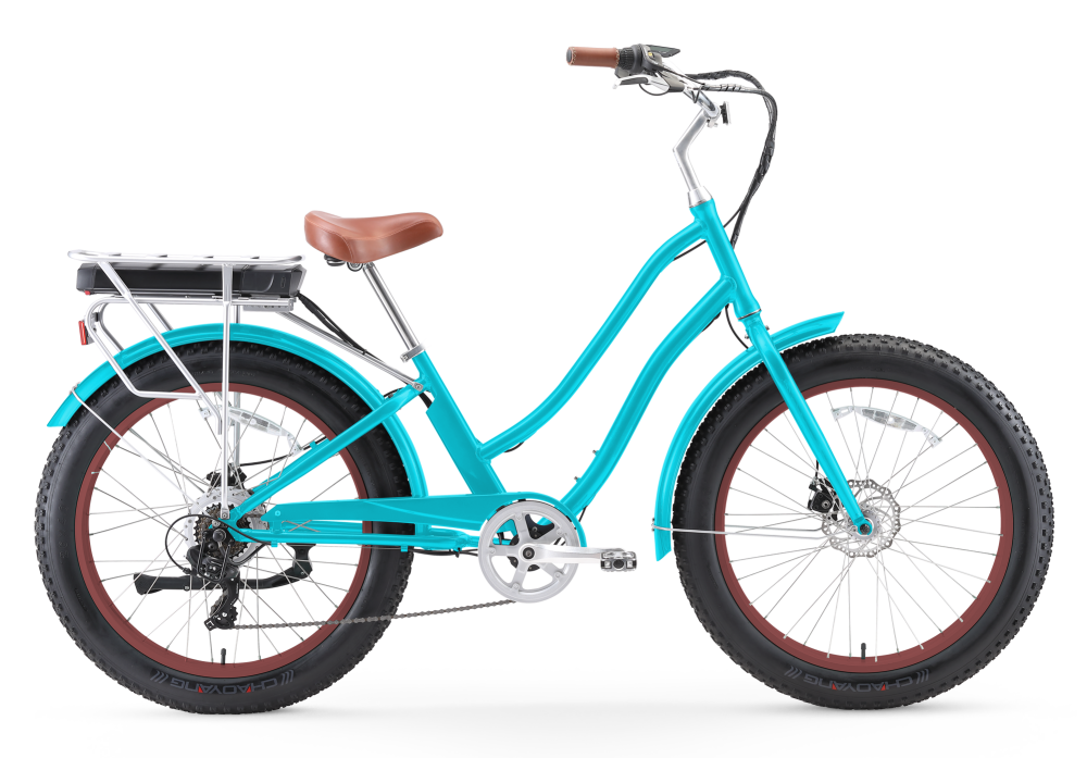 Womens electric fat tire bike