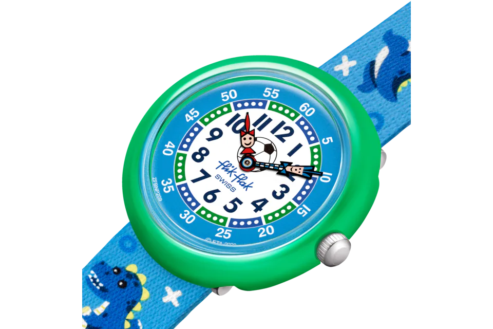 Childrens flik flak soccerzaurus watch â