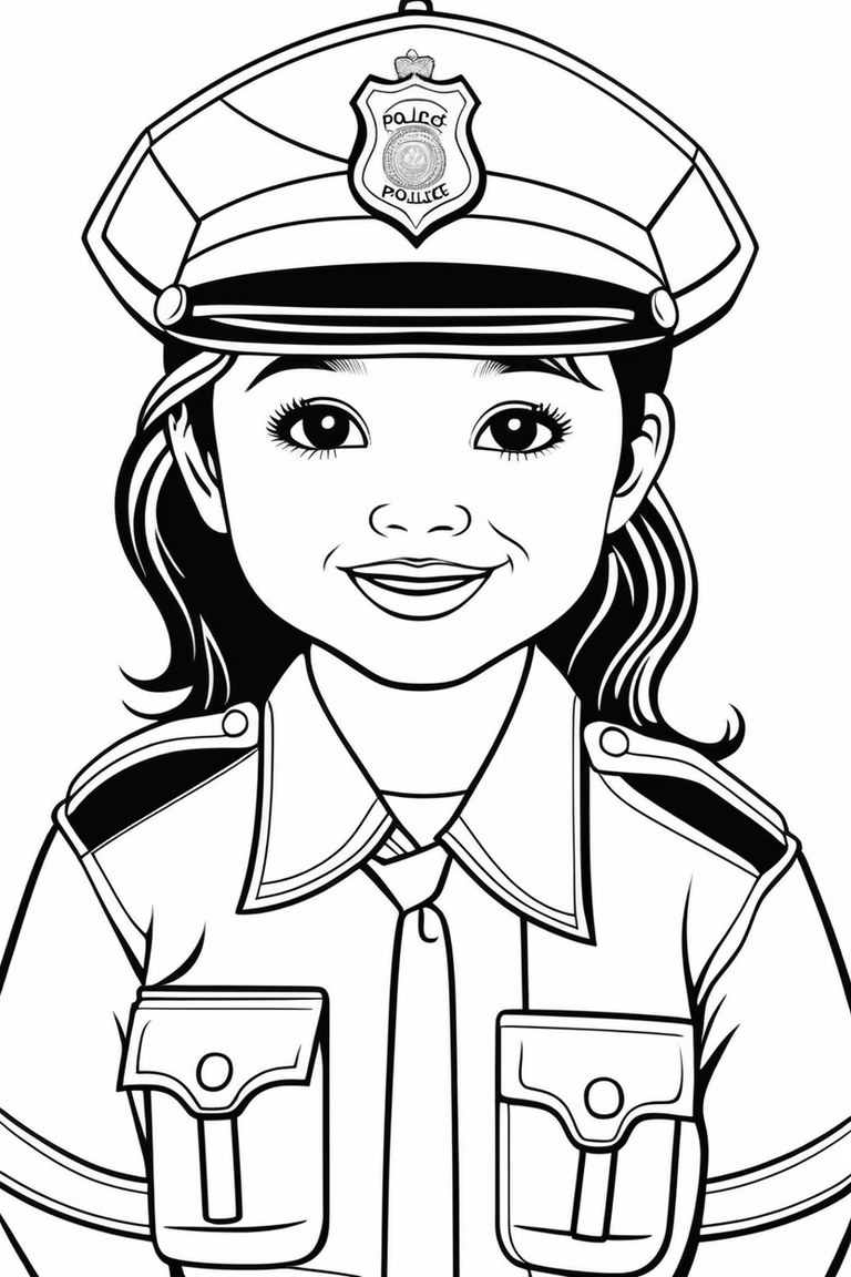 Line art sketch beautiful female with white background super fine details and smile