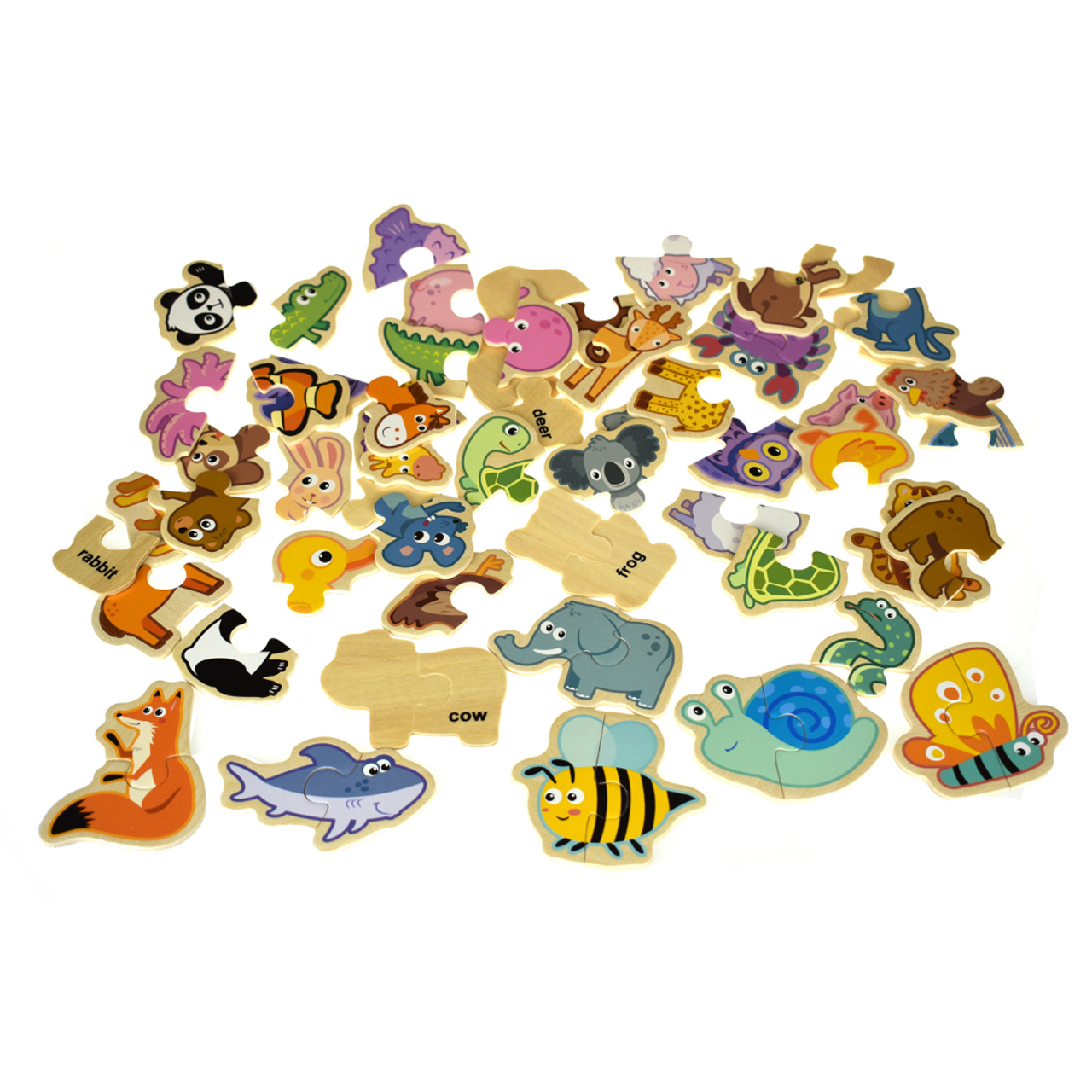 Animal matching piece puzzles
