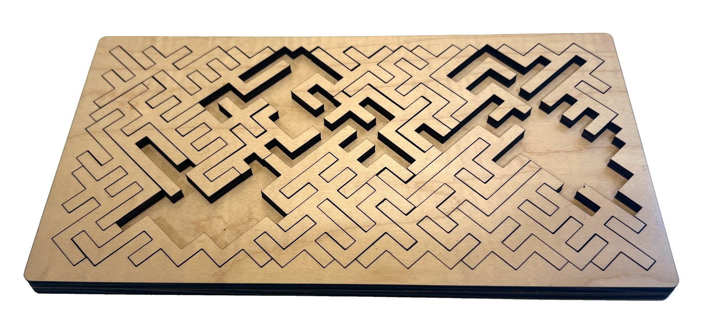 Rectangular fractal wooden puzzle â infinite loop games