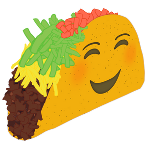 Smiley taco vinyl decal â texas swagger