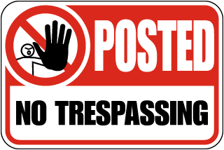 Posted signs