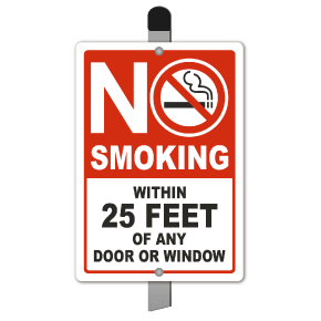 No smoking facility signs