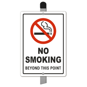 No smoking facility signs
