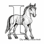 H is for horse coloring pages