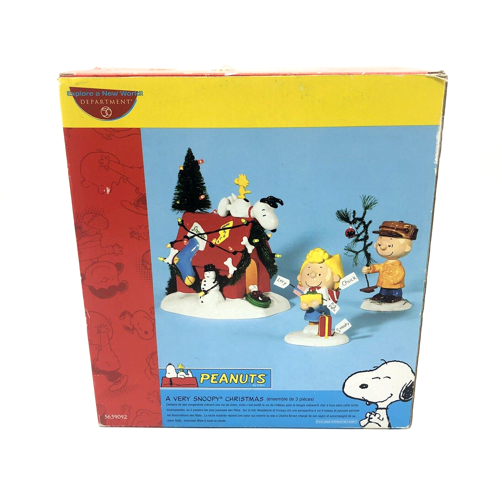 Dept peanuts a very snoopy christmas holiday figure set of