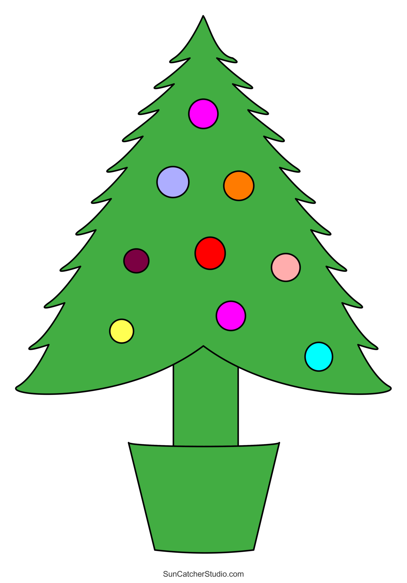 Christmas tree templates and stencils free printable patterns â diy projects patterns monograms designs templates