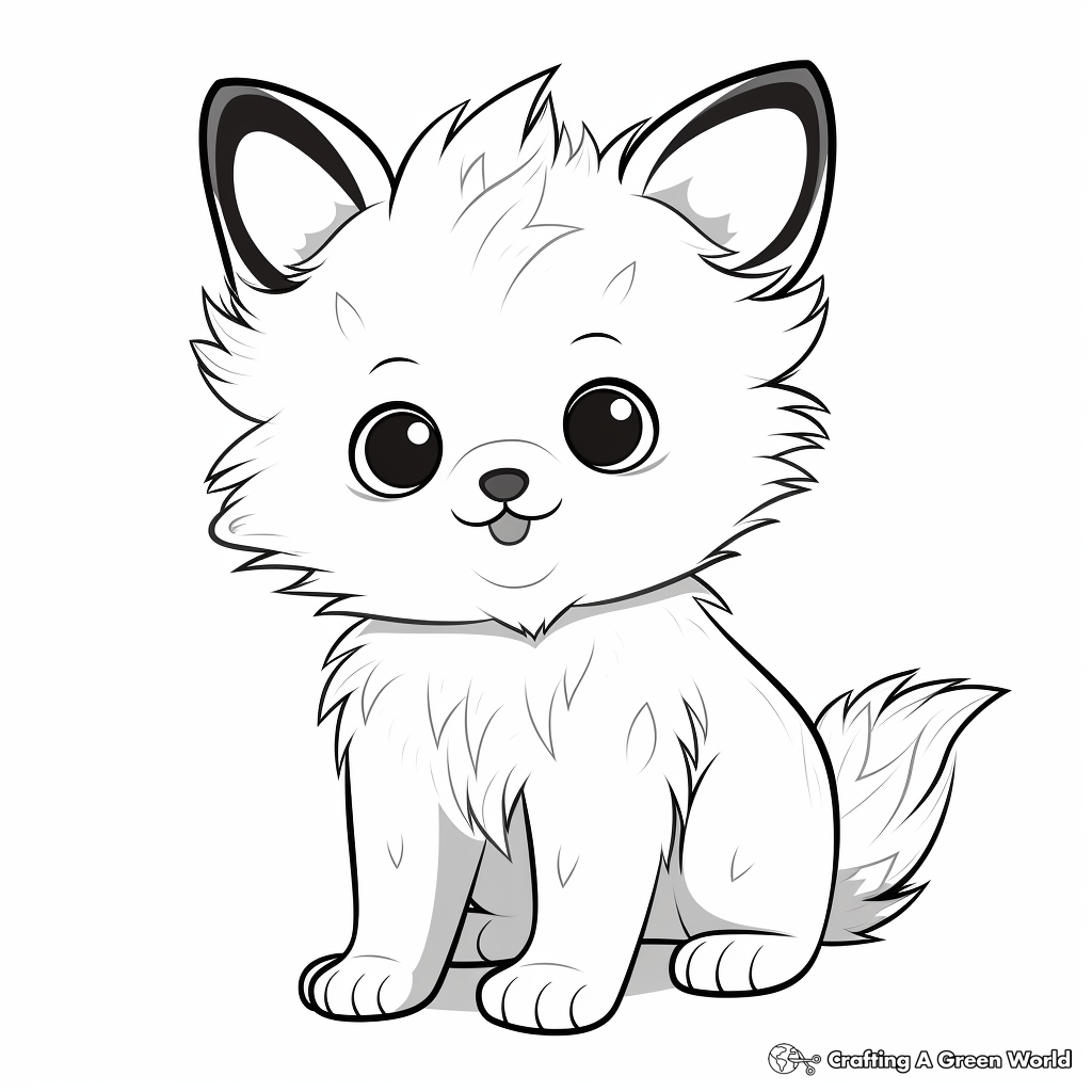 Baby wolf coloring pages
