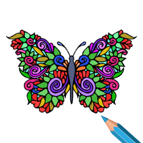 Butterfly color by number