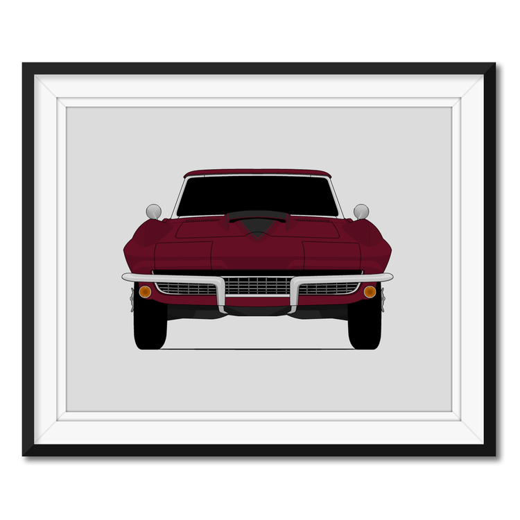 Chevy corvette c nd generation car poster â custom car posters