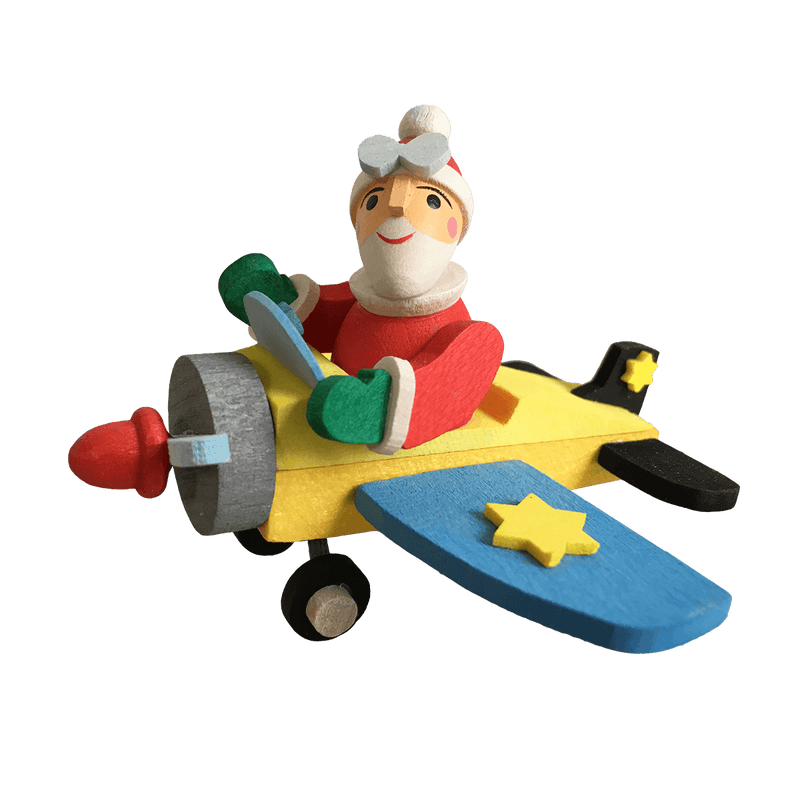 Graupner house snowman ornament with gift sledge made in germany â akar design