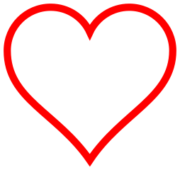 Fileheart icon red hollowsvg