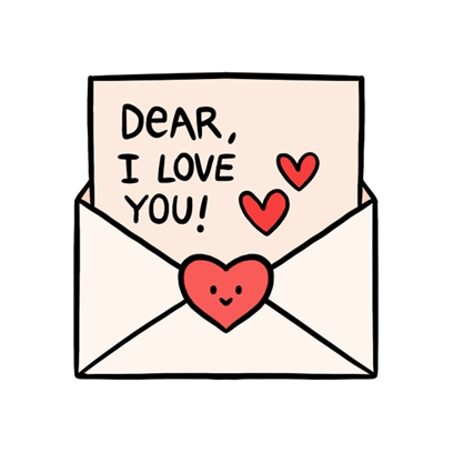 Love letter sticker