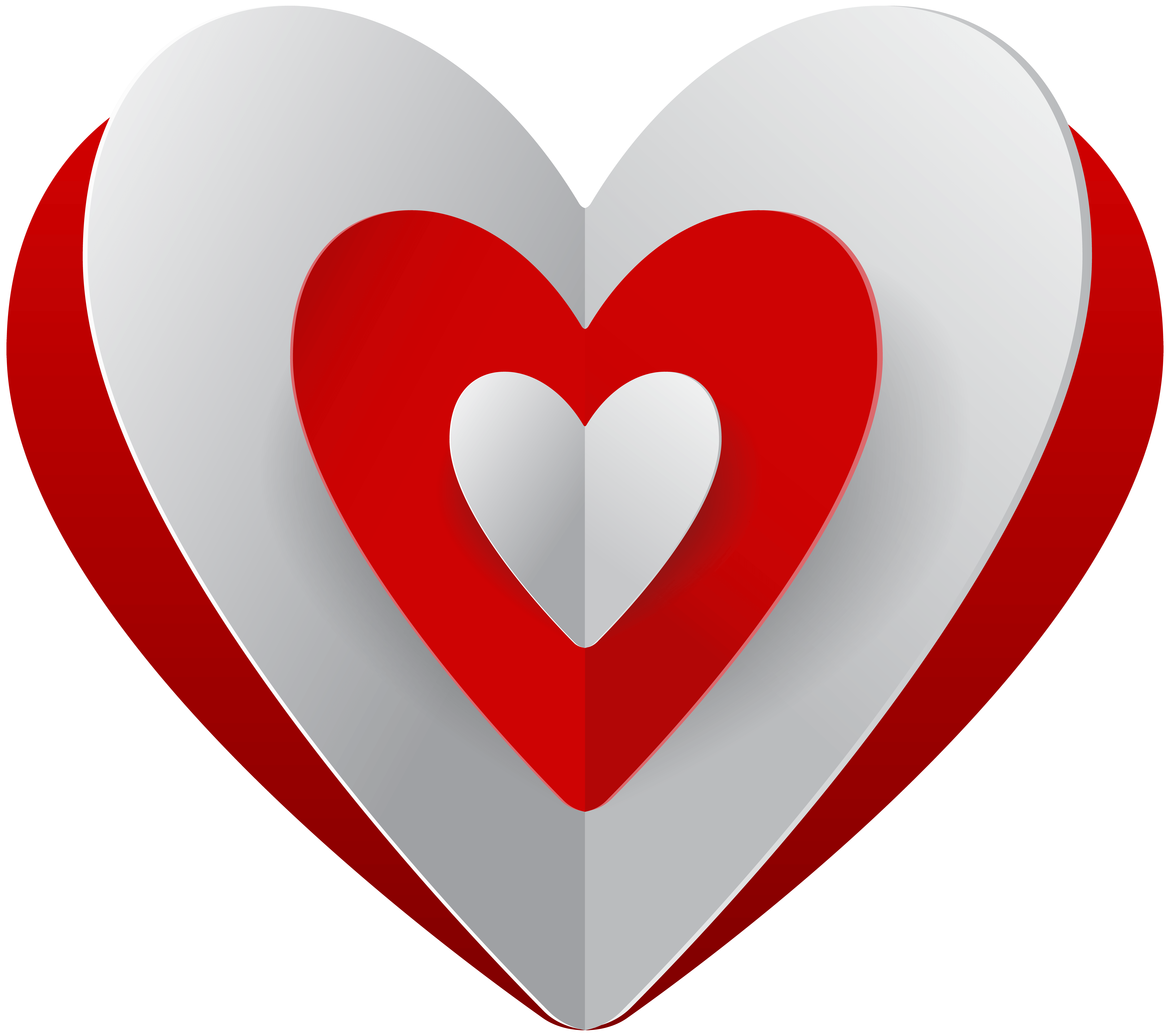 Red white heart logo