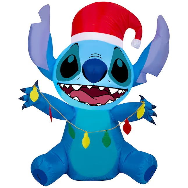 Disney stitch ft lighted christmas inflatable in hand ships fast for sale online