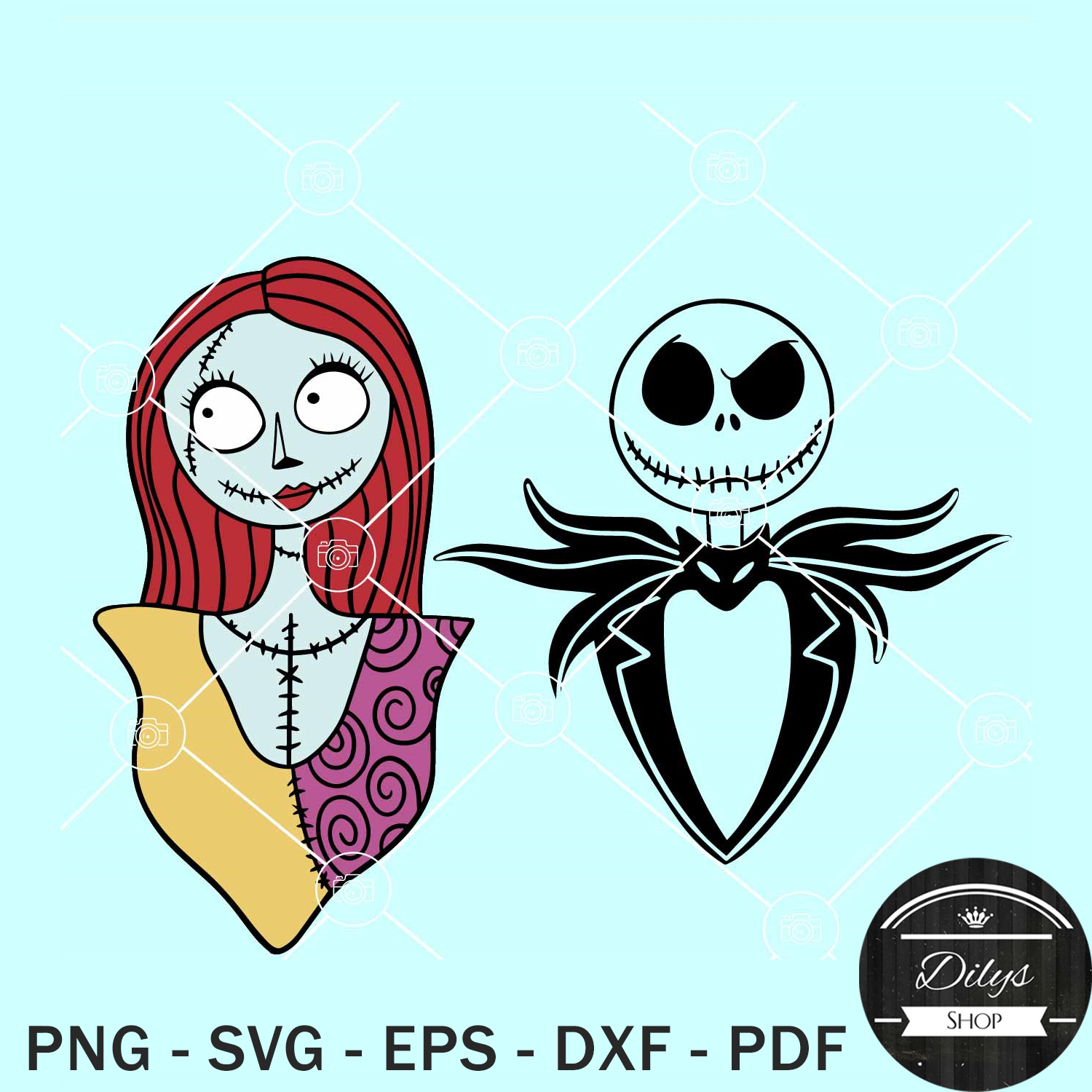 Jack and sally christmas svg nightmare before christmas svg