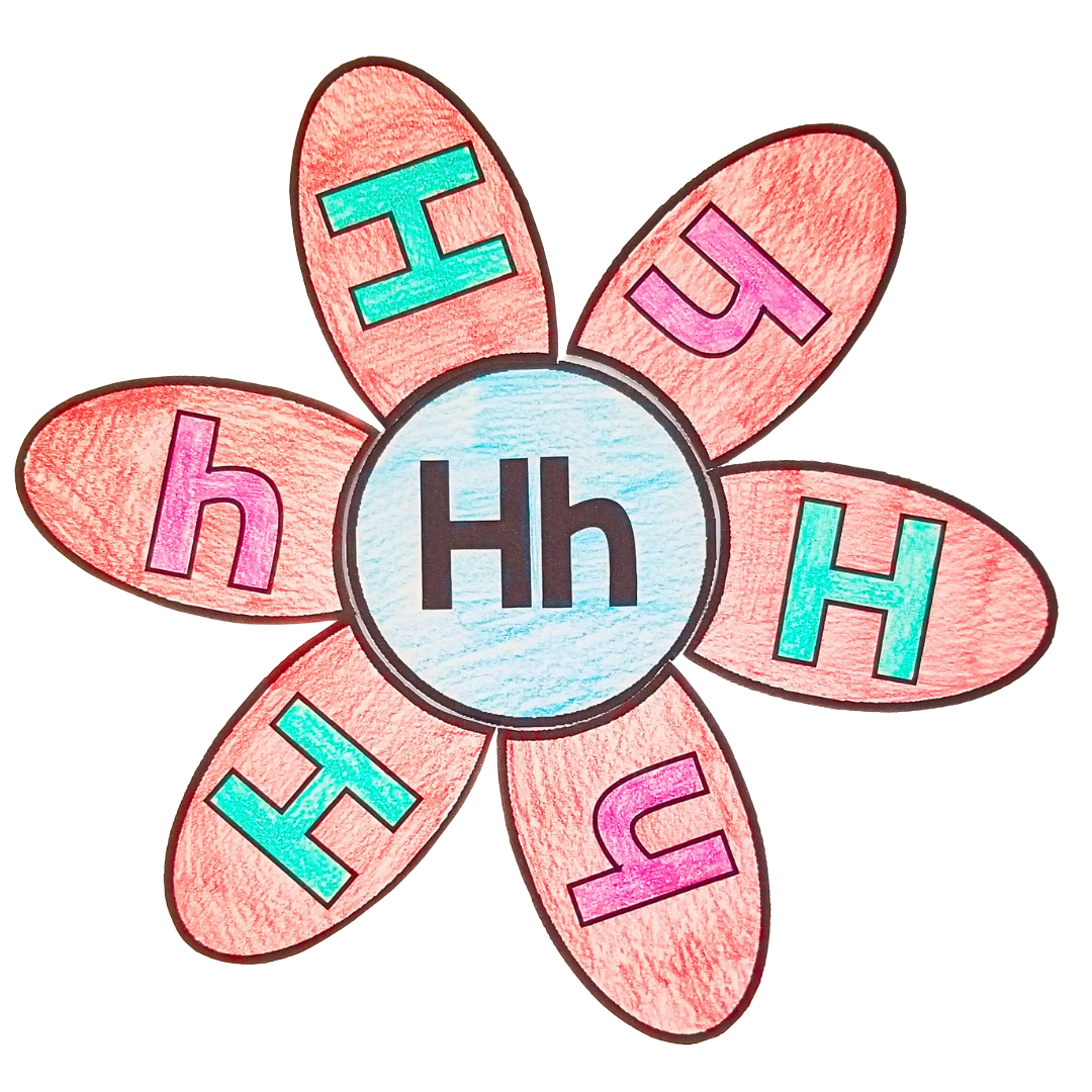 Letter h flower craft