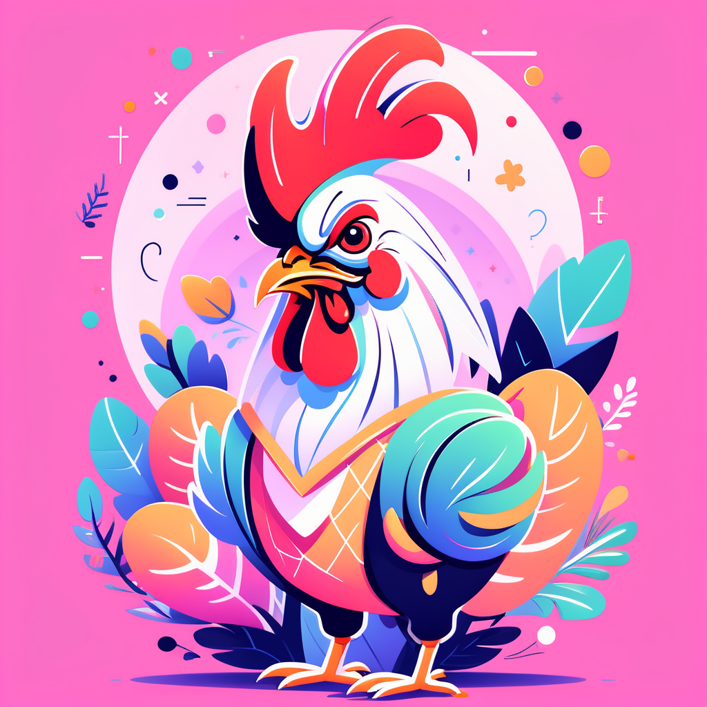 Colorful gradient background fleischer cartoon style