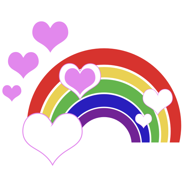 Isolated rainbow free svg