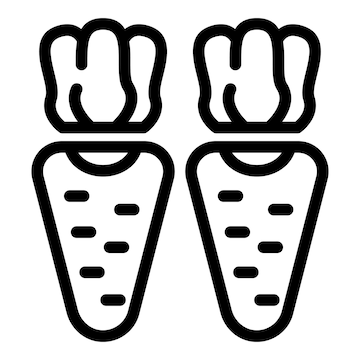 Detox daikon remolacha icono contorno vector rãbano cultivos de verduras ensalada dieta de dintoxicaciãn vector premium
