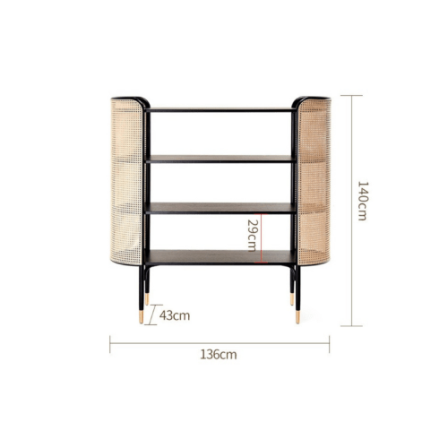 Bohoboho luna solid wood rattan sideboard black xxcm storage furniture urban sales