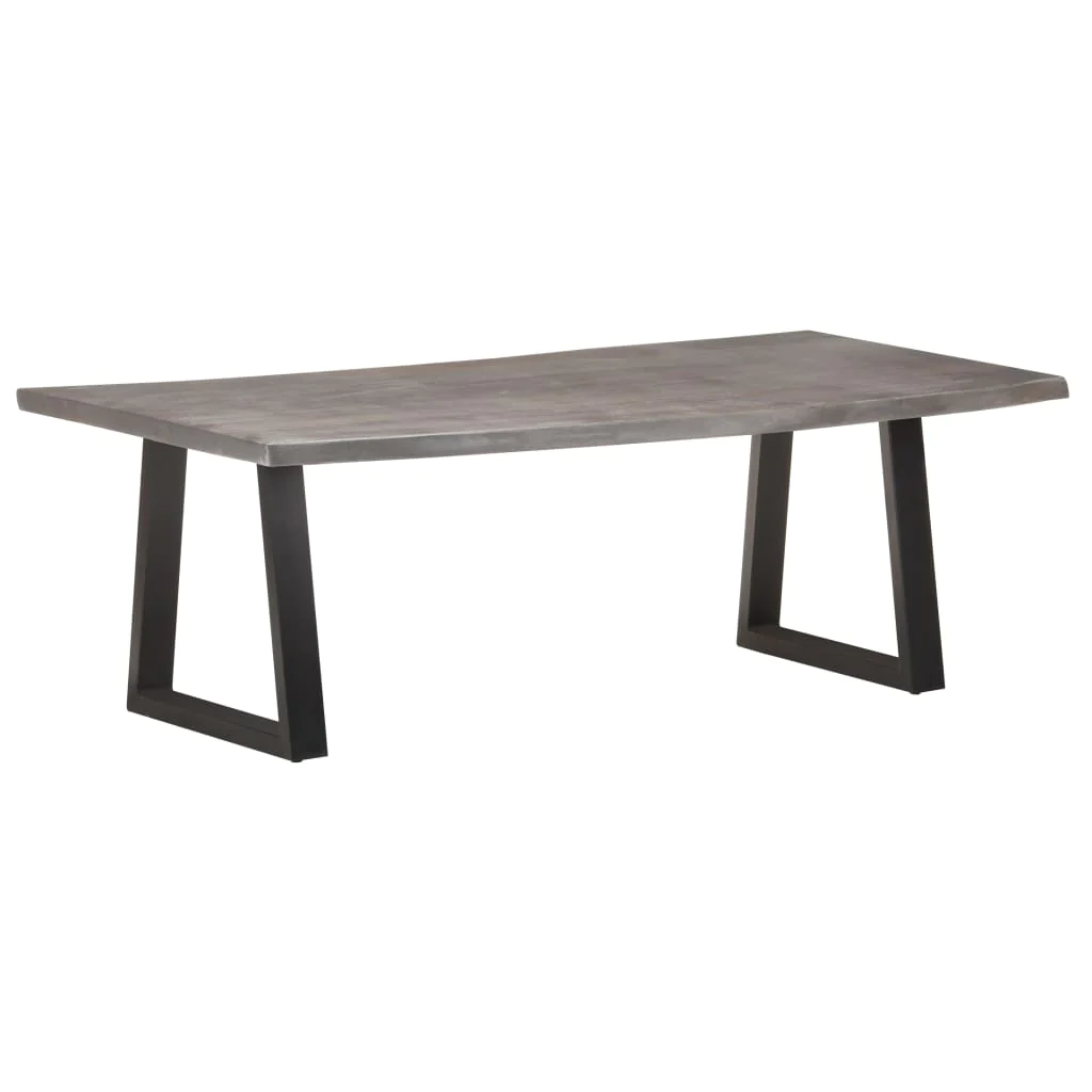 Nnevl ffee table with live edges xx cm solid acacia wood