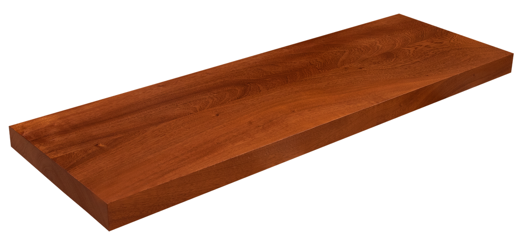 Makore floating shelf