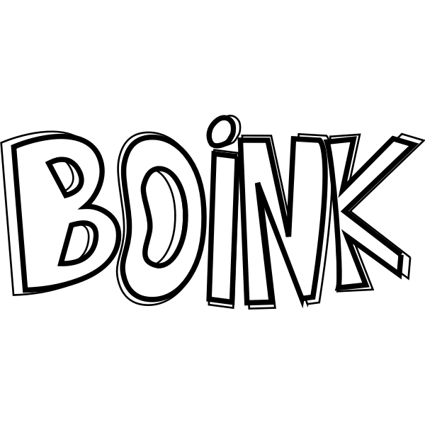 Boink outlined free svg