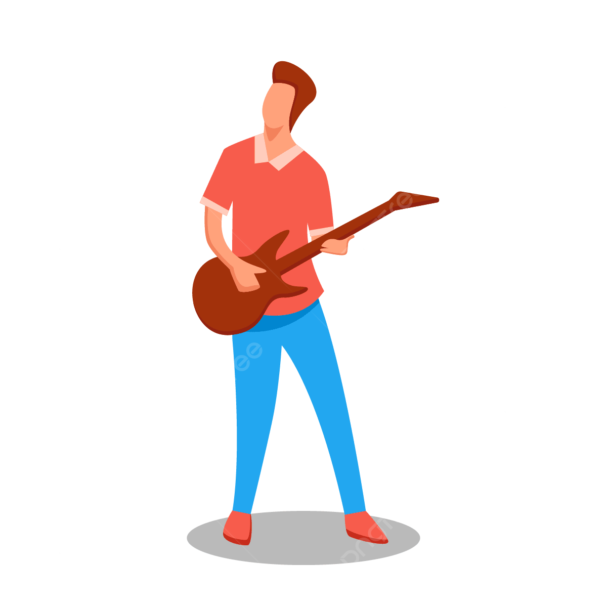 Woman playing guitar vector art png images free download on