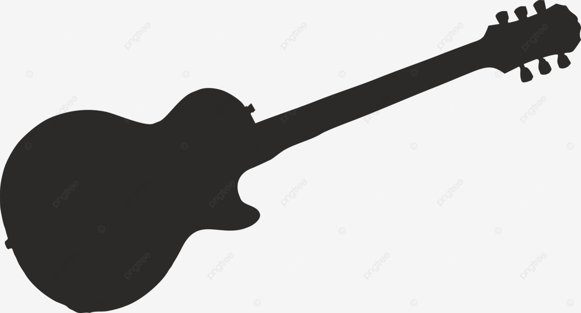 Electric guitar silhouette isolated rock poser play png transparent image and clipart for free download