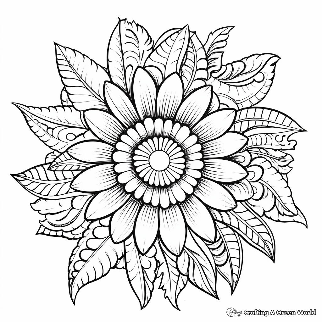Summer mandala coloring pages