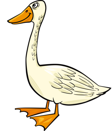 Cartoon goose png vector psd and clipart with transparent background for free download