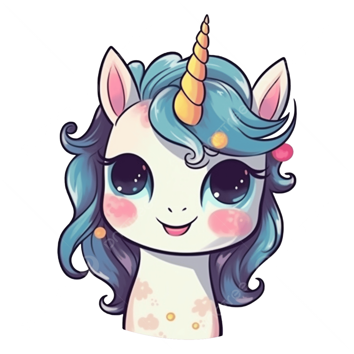 Happy unicorn png vector psd and clipart with transparent background for free download