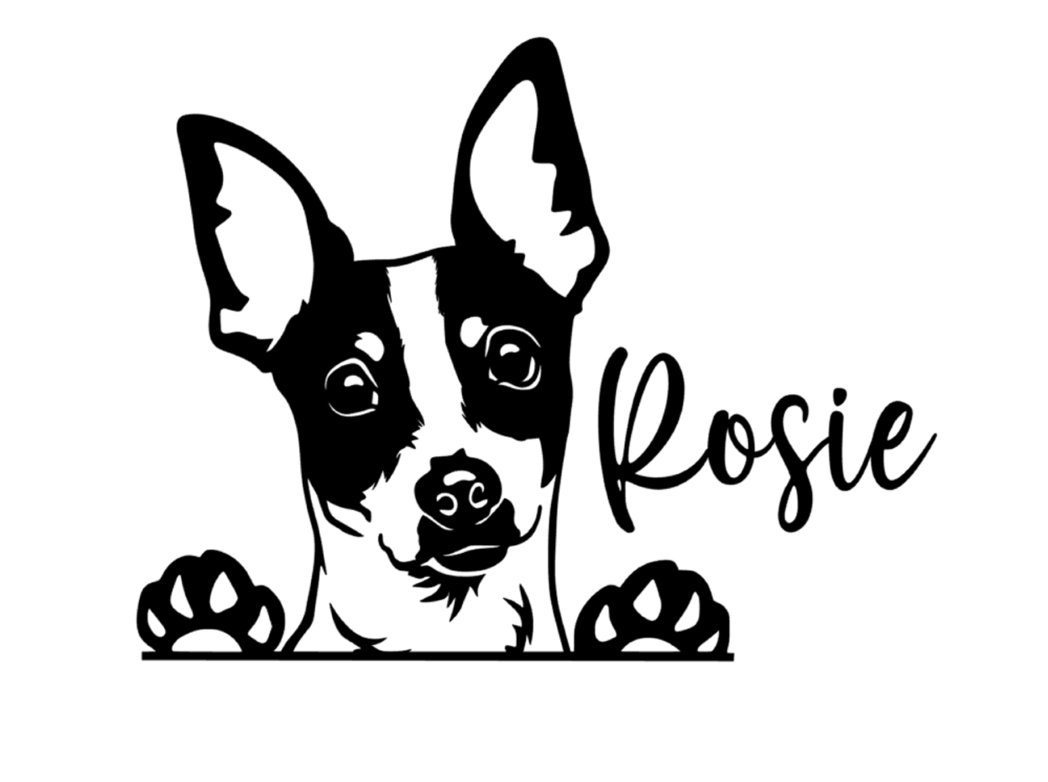 Mini fox terrier peeking car decal foxie toy terrier â my crafty dog