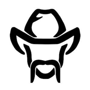 Mustache man decal