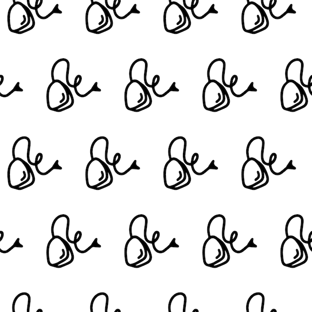 Premium vector jug seamless pattern doodle seamless pattern jug isolated on white background jug seamless wrapper wallpaper for caffe or restaurant decoration menu hand drawn pitcher milk outline coloring page