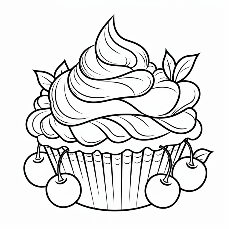 Cupcake ausmalbilr kostenlos herunterlan